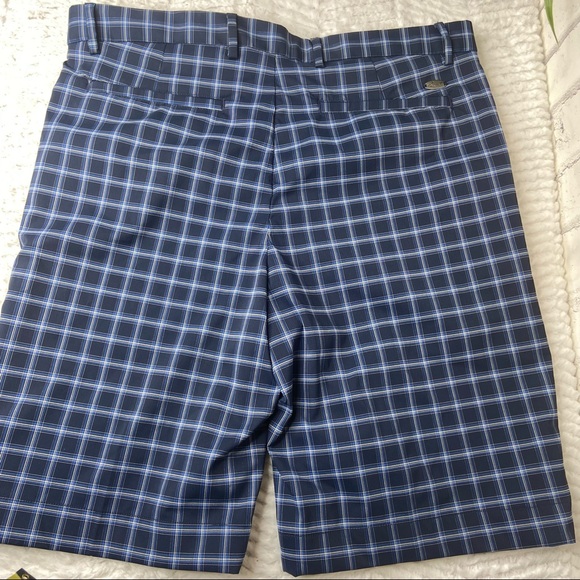 Greg Norman Fairway Blue Plaid Golf Shorts 32 - Picture 2 of 8